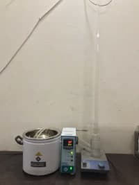 Refurbished Techtom Laboratory Reflux Assembly with Equitron Heating Bath and Condenser