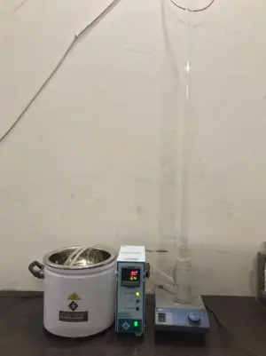Techtom Laboratory Reflux Assembly with Equitron Heating Bath and Condenser