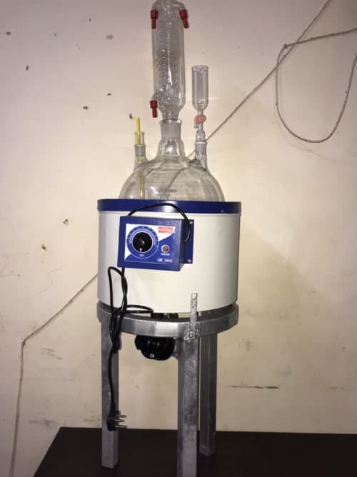 Techtom 10 L Reflux Assembly with Condenser and Heating Mantle Refurbished Techtom 10 L Reflux Assembly with Condenser and Heating Mantle