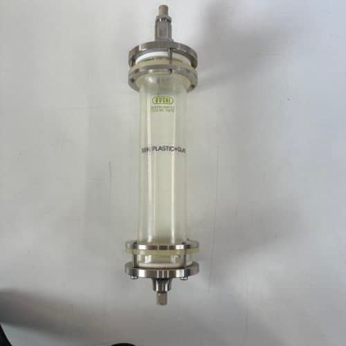 BÜCHI Borosilicate 3.3 Glass Column Assembly with Stainless Steel Flanges – Code No. 19678 Refurbished BÜCHI Borosilicate 3.3 Glass Column Assembly with Stainless Steel Flanges – Code No. 19678